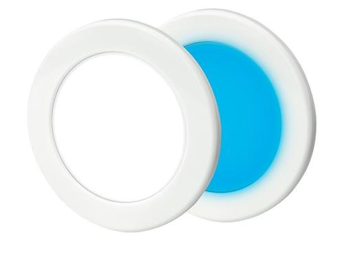 Hella EuroLED 95 down light rond wit met wit/blauw licht schroefbevestiging