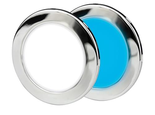 Hella EuroLED 95 down light rond rvs met wit/blauw licht schroefbevestiging