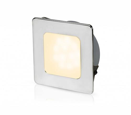 Hella EuroLED 95 down light vierkant rvs met wit/rood licht veerbevestiging