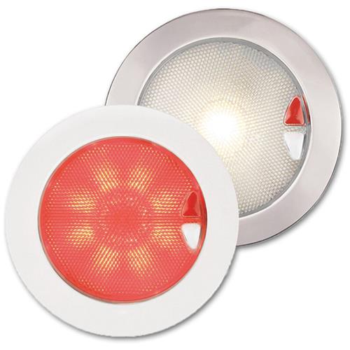 Hella EuroLED 150 warm wit/rood gepolijst rvs 9-33V