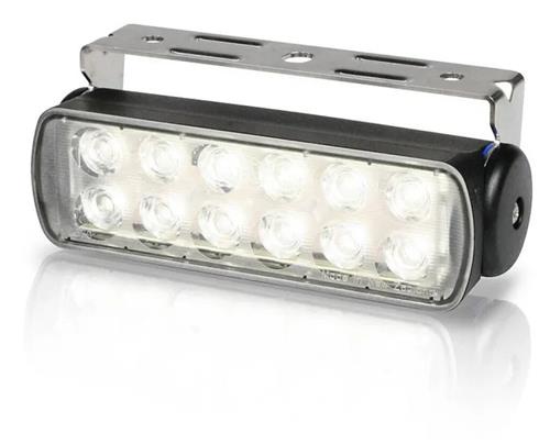 Hella Sea Hawk werklamp zwarte behuizing 12V wit licht/beugelbevestiging