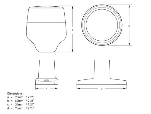 Hella NaviLED 360 ankerlicht 2NM 360° vast 200mm wit 9-33V