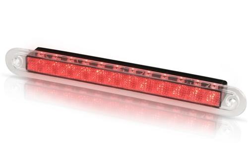 Hella inbouw courtesy strip (brede rand) 24V rood