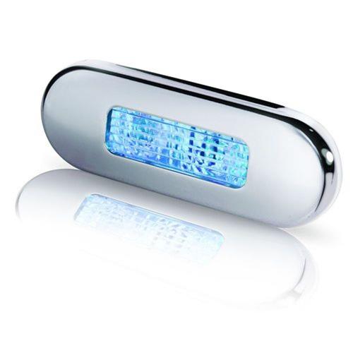 Hella LEd traplamp multivolt blauw/chroom