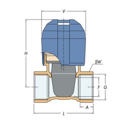 Guidi ″Non-Stick″ afsluiter 2″