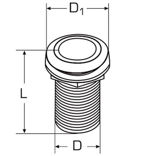 Hollex huiddoorvoer rvs316 1″x72mm