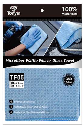 Tonyin Waffle Glass Clean Towel – 300 GSM