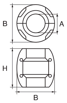 Talamex Schroefas anode aluminium bol 22 mm