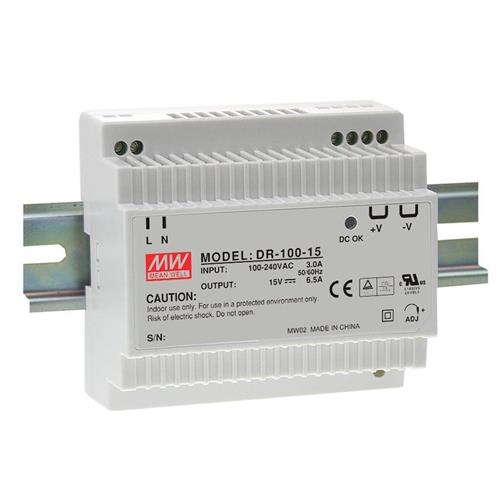Meanwell trafo 100W-24V DR-100-24 dinrail