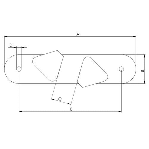 Hollex boegklamp 152mm per paar