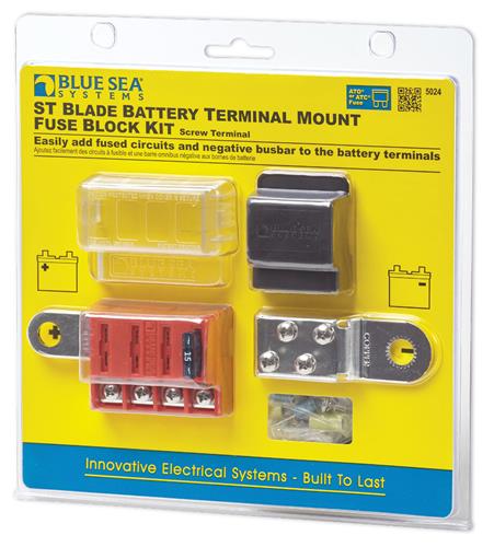 Blue Sea Systems zekeringblok ST-blade BTM 4 circuits kit