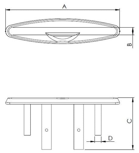 Hollex verzonken kikker 152mm