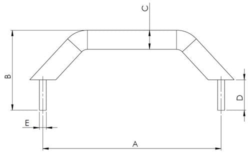Hollex handgreep rvs316 304mm
