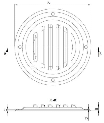 Hollex ventilatierooster 100mm