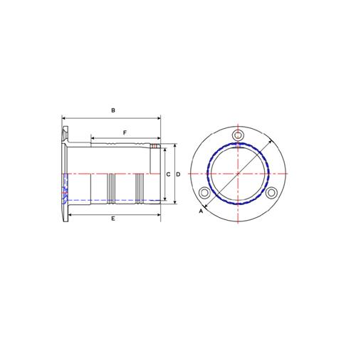 Hollex dekdop rvs316 WASTE 38mm
