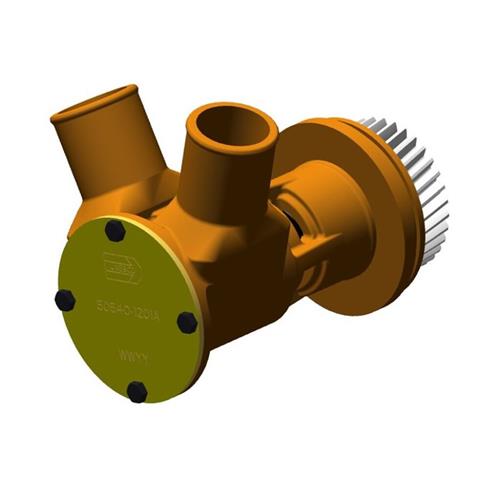 Jabsco koelwaterpomp brons 120 flens gemonteerd 45mm aansluiting / Caterpillar 4255415