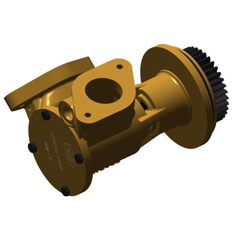 Jabsco koelwaterpomp brons 120 flens gemonteerd 45mm aansluiting / Caterpillar 3951646