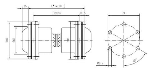 Aquadrive homokineetkoppeling type CV05