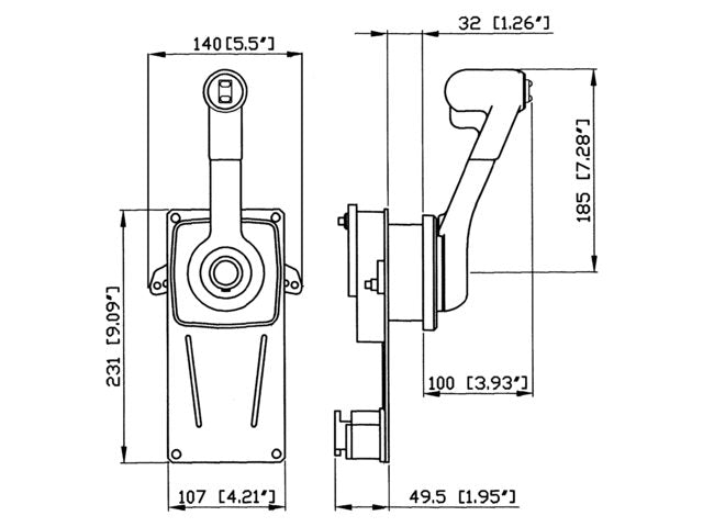 Ultraflex B184 bedieningsunit met trim