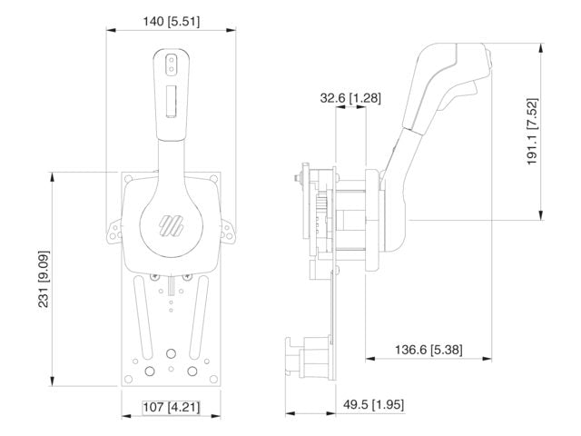 Ultraflex B310CH bedieningsunit dual action