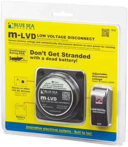 Blue Sea Systems-solenoïde M 65A 12V LVd Inclusief 7928-BSS-schakelaar