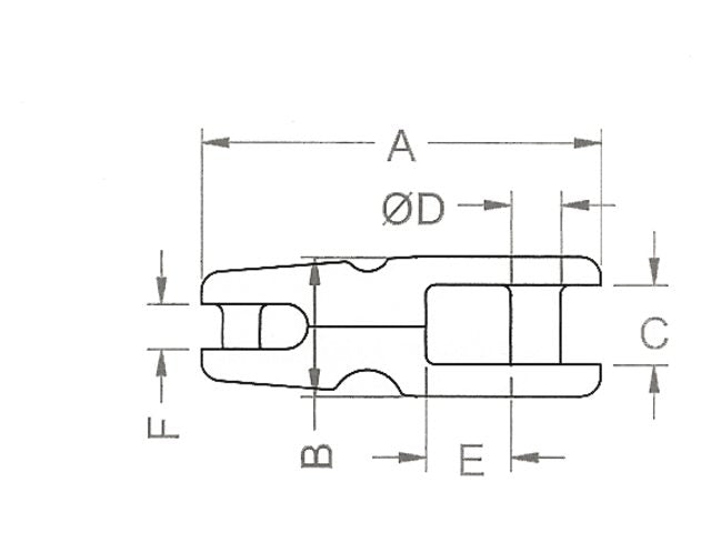 Kong Ankerkettingverbinder rvs 8-12 mm