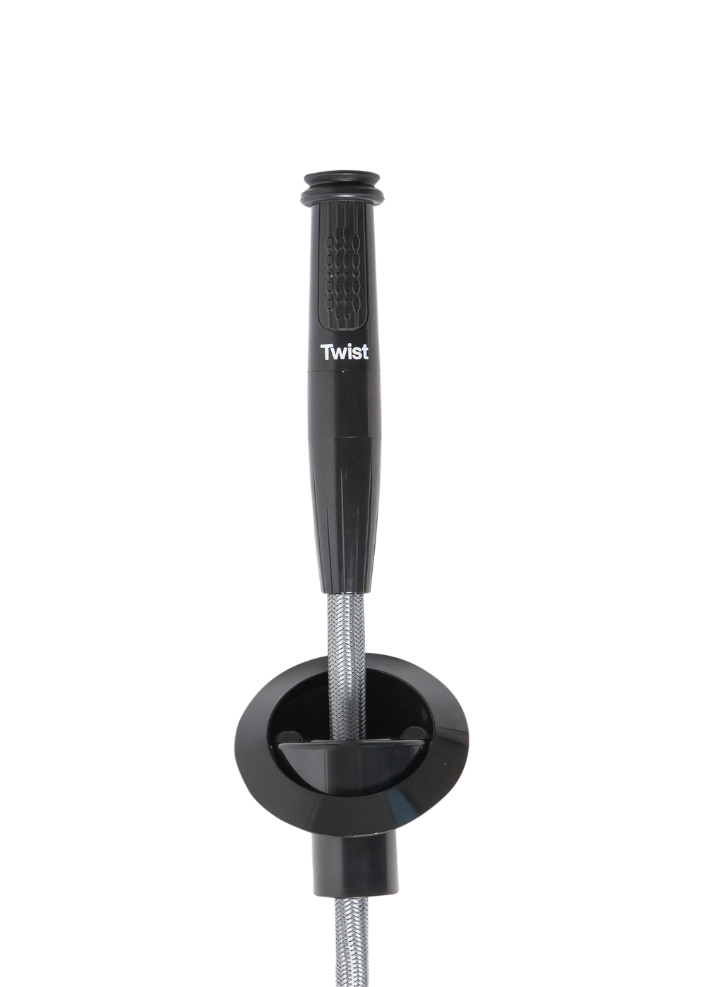 DS2222 Twist MK2 dekdouche zwart koud/warm met slang 2,1m