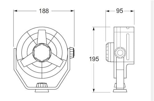 Hella turbo ventilator 12V wit
