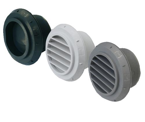 Isotherm luchtuitblaasrooster ø90mm 90° grijs
