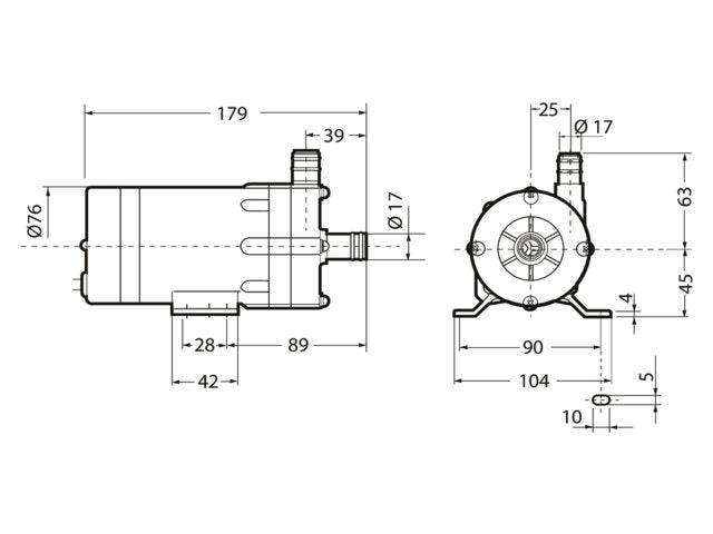Waterpomp centrifugaal 25l 230V