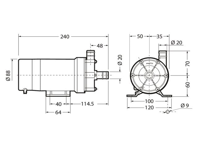 Waterpomp centrifugaal 35l 230V