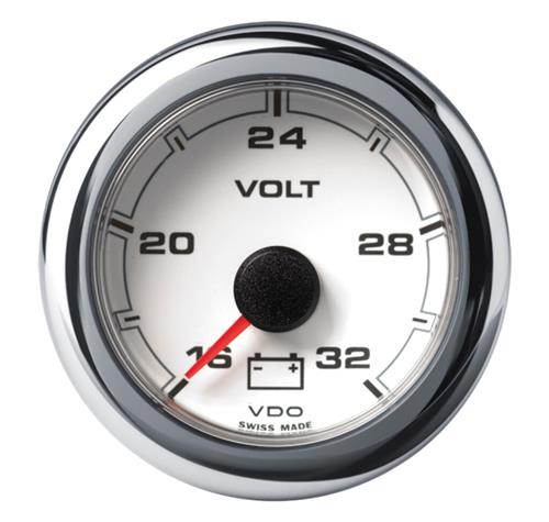 Veratron OceanLink voltmeter 16-32V 52mm wit