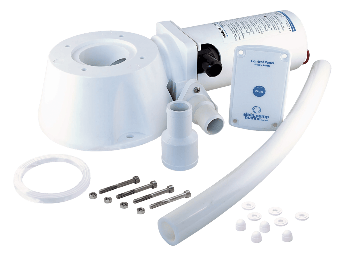 Albin Pump Marine Conversiekit naar elektrisch toilet standaard 12 V