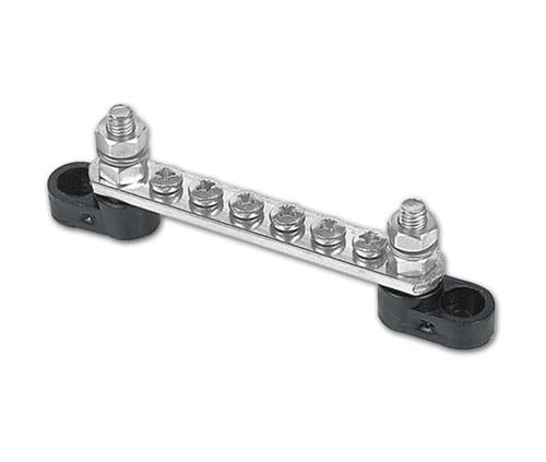 BEP Marine bus bar single 6x4mm screw terminal 2x6mm input stud 100A no covers
