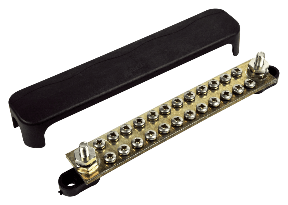 Busbar 24 terminals, 2 studs