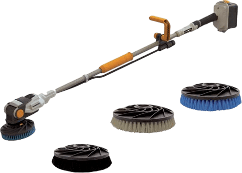 Twin Brush 18V accu borstel incl. blauwe, zwarte & grijze borstel