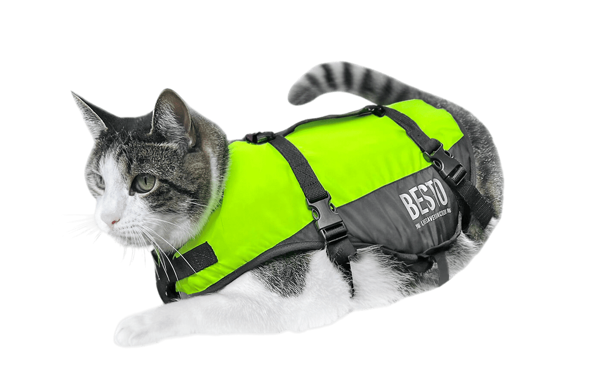 Besto Kattenvest deluxe geel/zwart 7-10 kg
