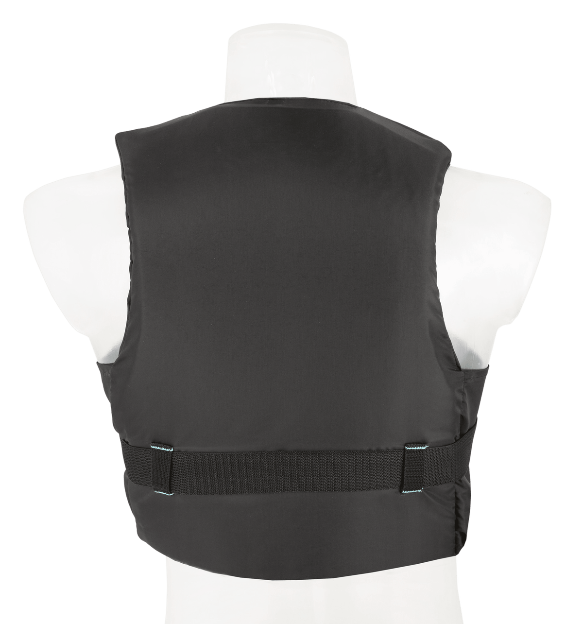 Besto Dinghy Zipper drijfvest zwart met aqua strepen 50 N maat S