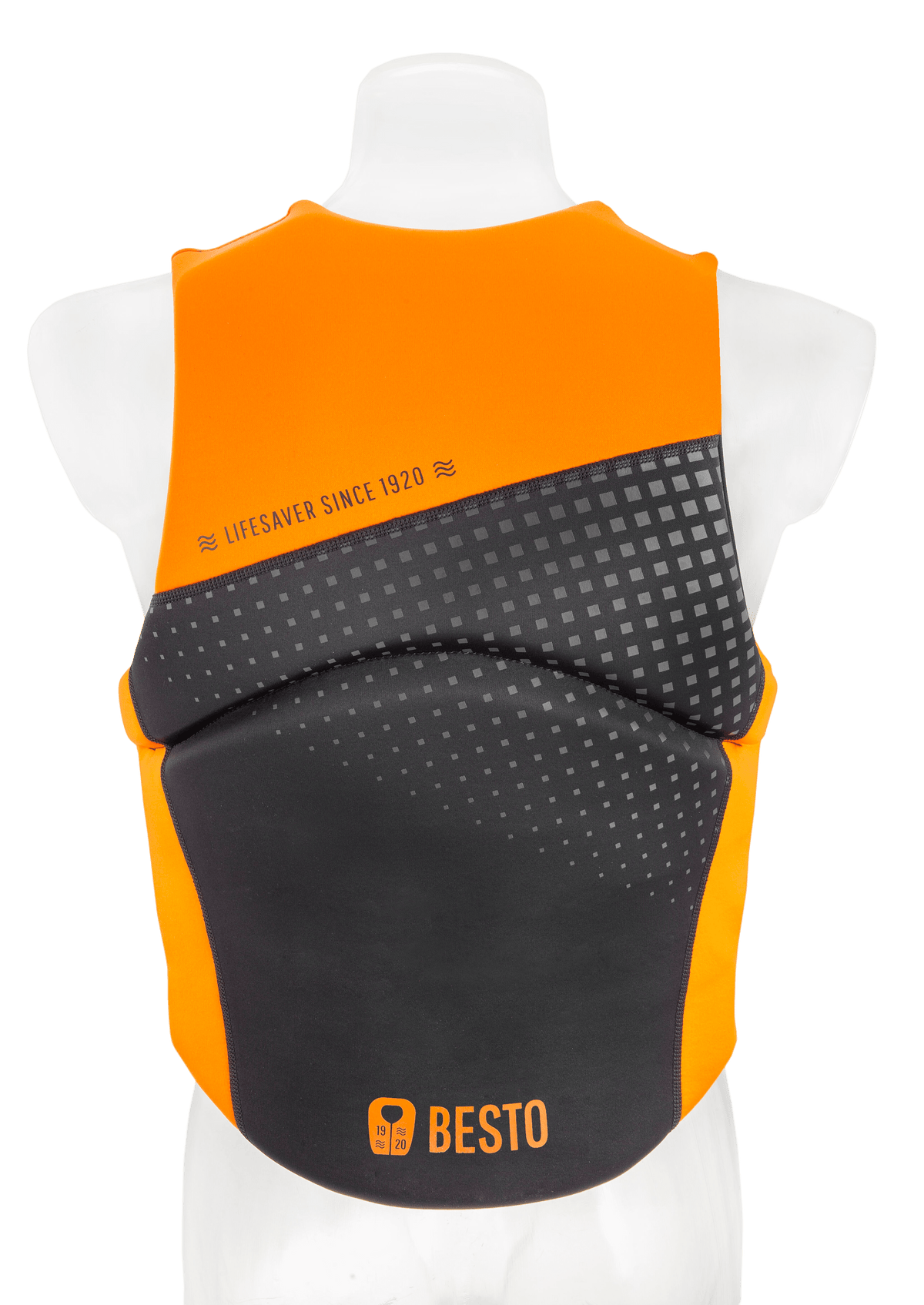 Besto Neopreen drijfvest 50 N maat S zwart/grijs/oranje