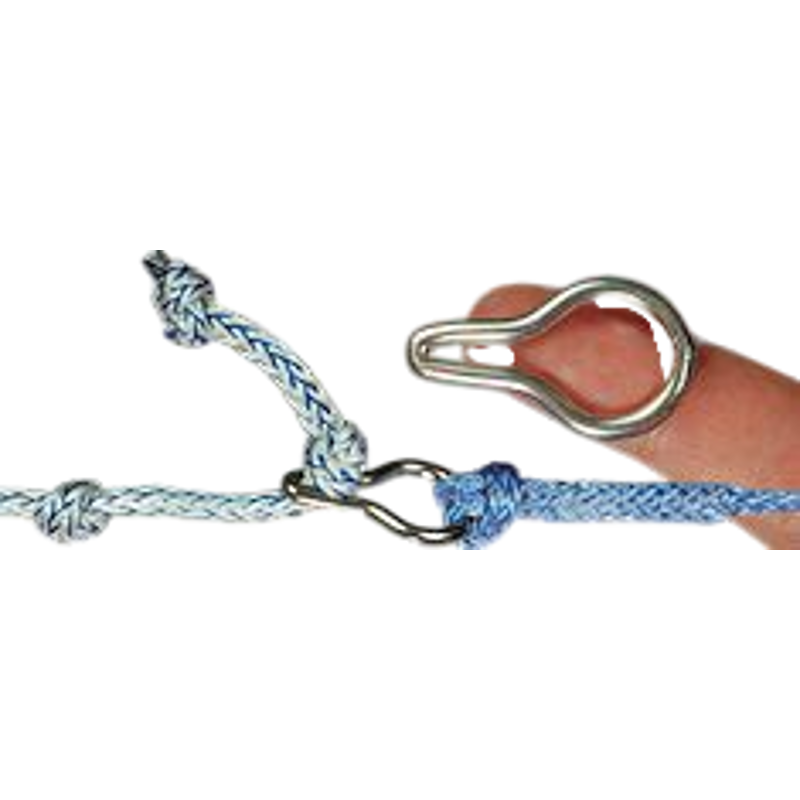 Clamcleat Q-Loks RVS lijnklem met 2x 1 m touw en instructie CL5001