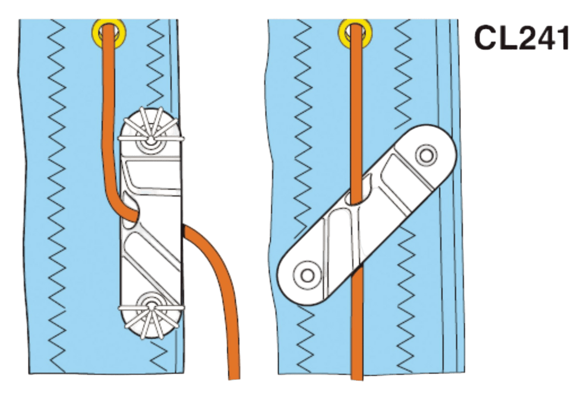 Clamcleat racing sail-line lijnklem bakboord aluminium 3-6 mm CL241