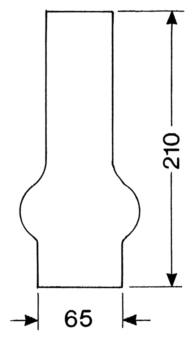 Lantaarnglas 20 ligne 21cm