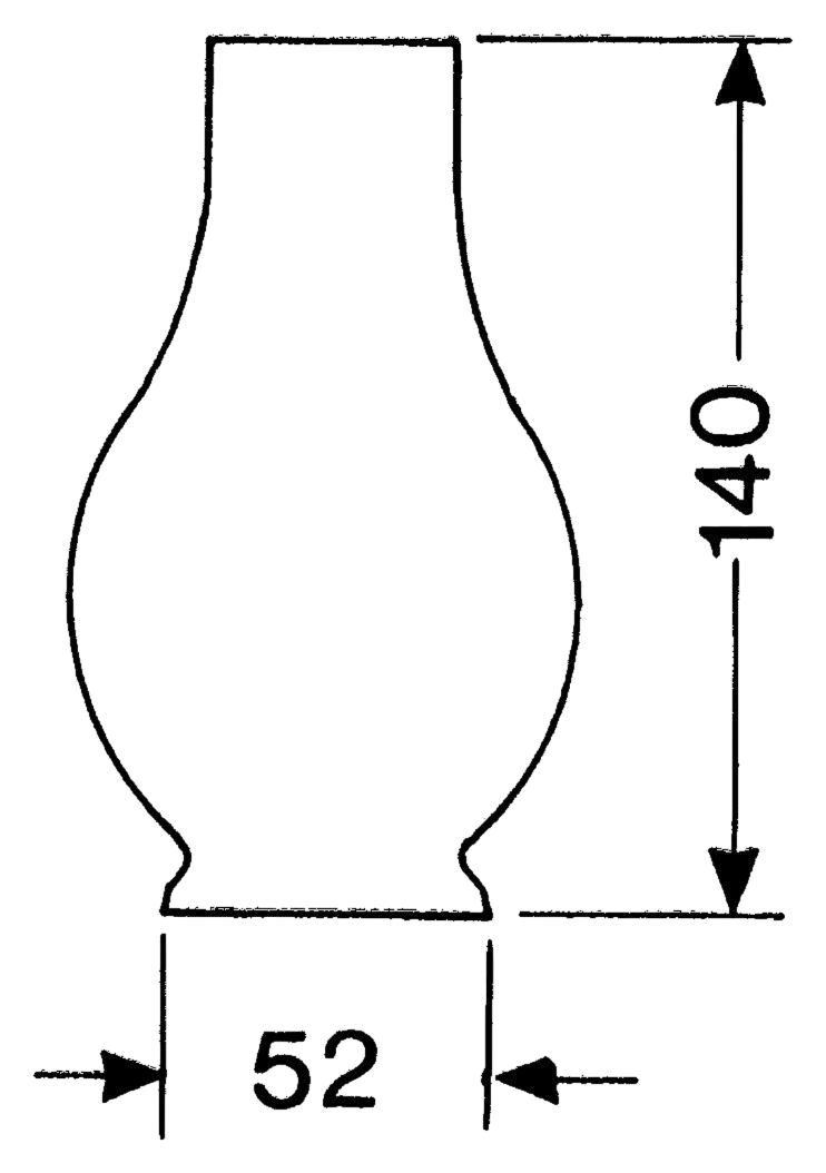 Lampeglas 1 ligne 140mm