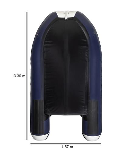 Hibo Pro rubberboot 3.30 aluminium donkerblauw