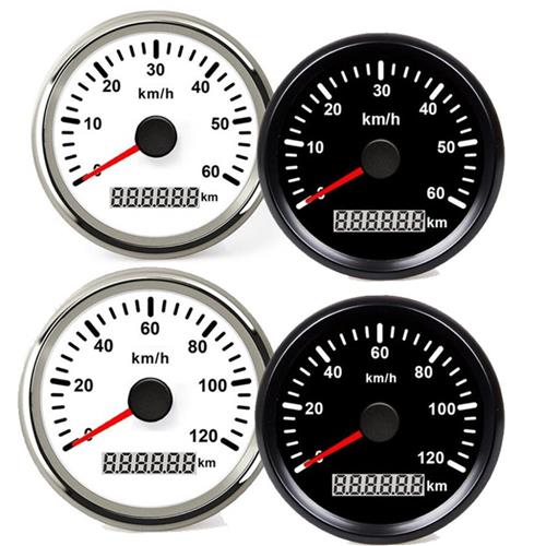 Hollex GPS snelheidsmeter wit/rvs 0-120km/h 9-32V
