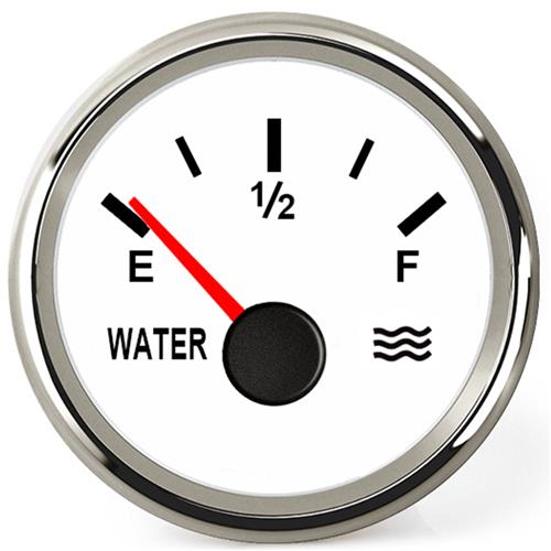 Hollex drinkwatermeter 9-32V wit/rvs 0-190Ohm