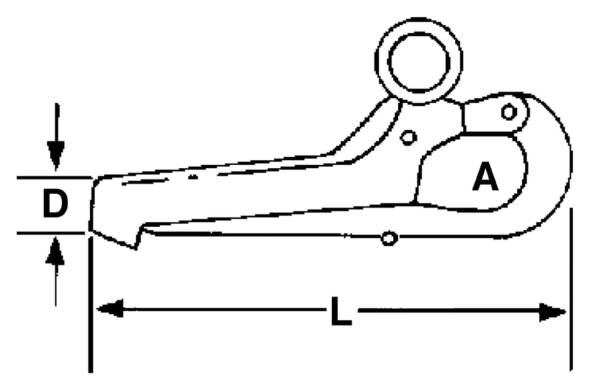 Talamex RVS pelikaanhaak – 8 mm