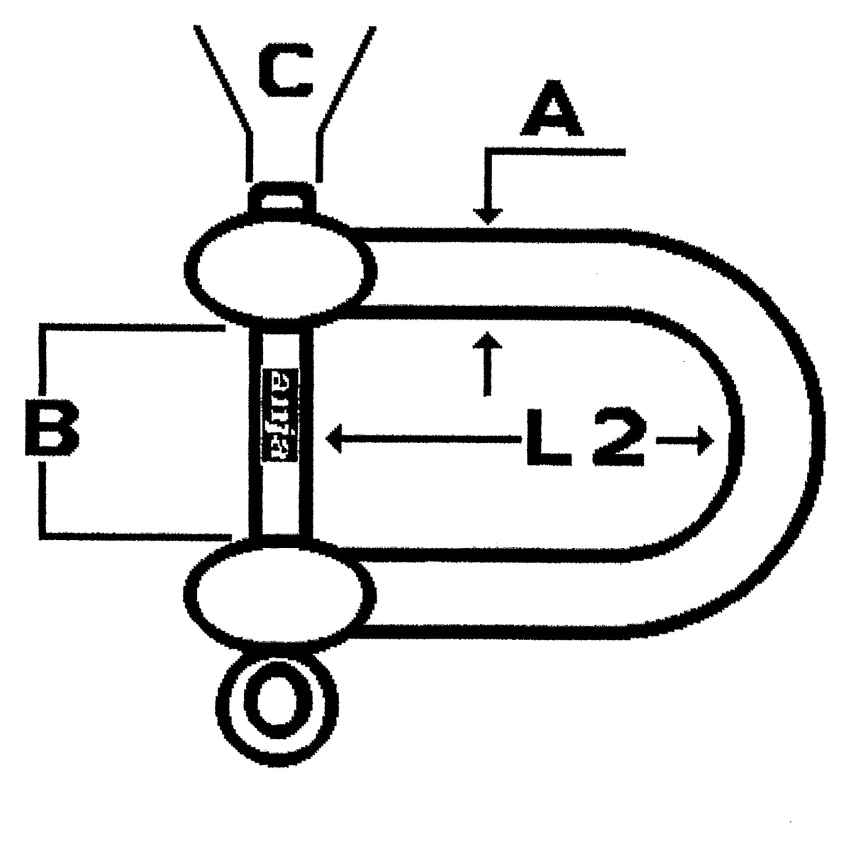 Talamex Gegalvaniseerde D-sluiting met oogbout – 16 mm