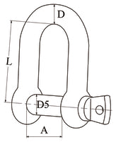 Talamex RVS D-sluiting – 12 mm