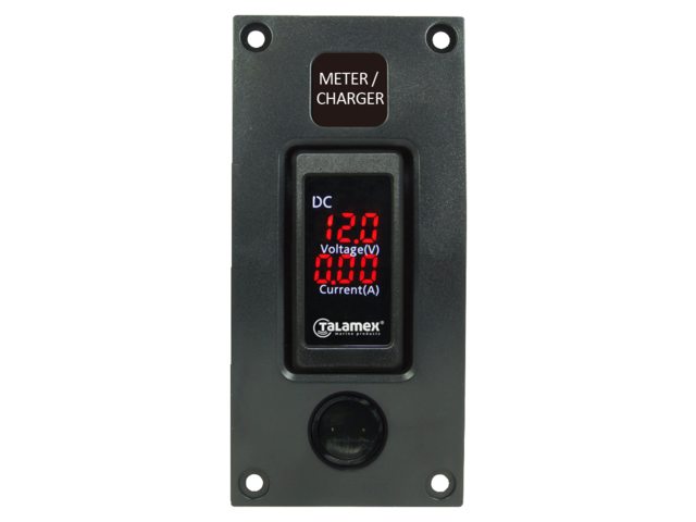 Curved add-on paneel Volt-/amperemeter
